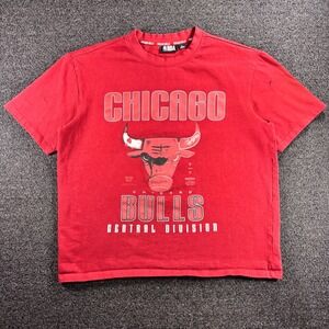 NBA Chicago Bulls Central Division Graphic T-Shirt Red Mens Large Short Sleeve